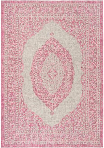 Safavieh Courtyard CY875139712 Light Grey and Fuchsia