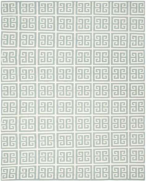 Safavieh Dhurries DHU626A Blue and Ivory