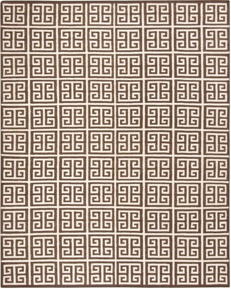 Safavieh Dhurries DHU626C Brown and Ivory