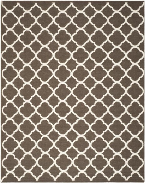 Safavieh Dhurries DHU627C Brown and Ivory