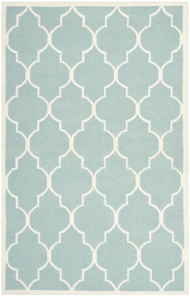 Safavieh Dhurries DHU632C Light Blue and Ivory