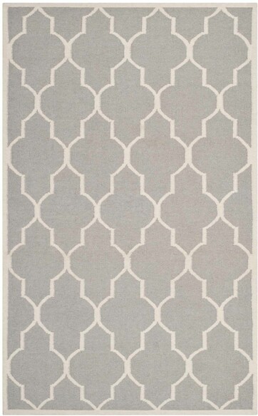 Safavieh Dhurries DHU632G Dark Grey and Ivory