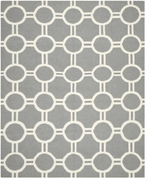 Safavieh Dhurries DHU636B Grey and Ivory
