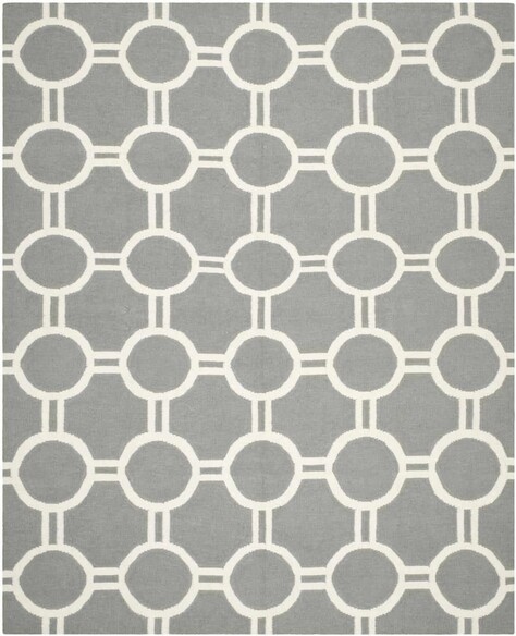 Safavieh Dhurries DHU636B Grey and Ivory