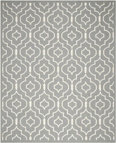 Safavieh Dhurries DHU637B Grey and Ivory