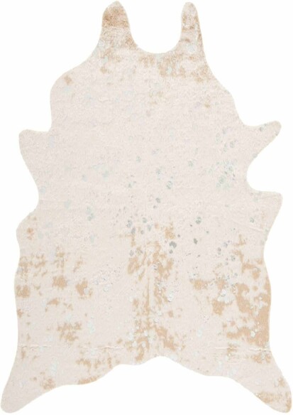 Safavieh Faux Cow Hide FCH207B Beige and Silver