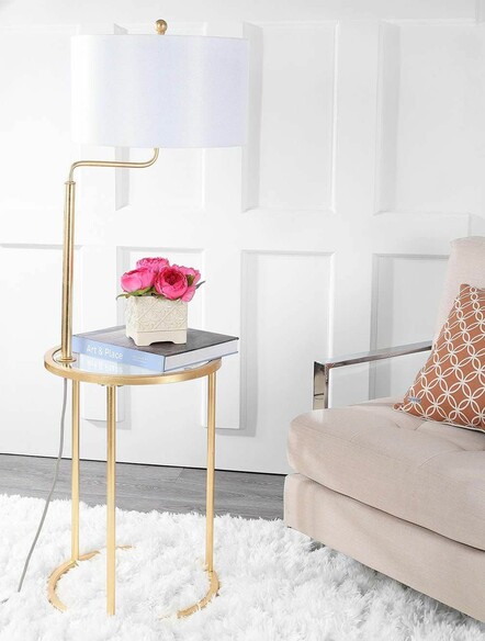 CRISPIN FLOOR LAMP SIDE TABLE