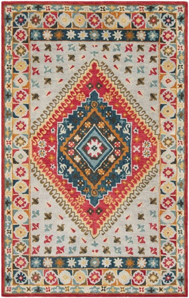 Safavieh Heritage HG425F Grey and Red