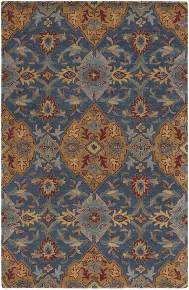 Safavieh Heritage HG653M Navy and Gold