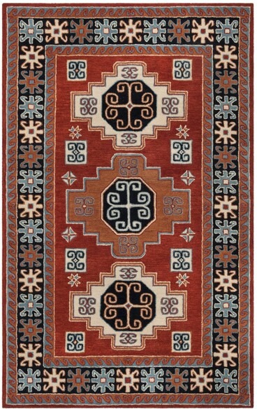 Safavieh Heritage HG744Q Red and Black