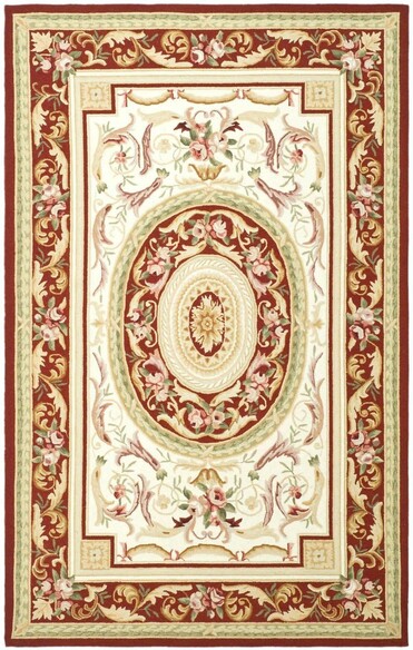 Safavieh Chelsea  HK72A Ivory and Burgundy