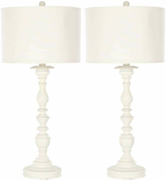MAMIE WHITE CANDLESTICK LAMP