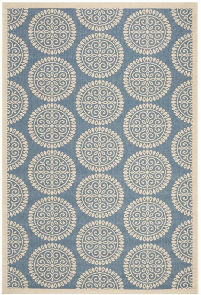 Safavieh Linden LND176M Blue and Creme