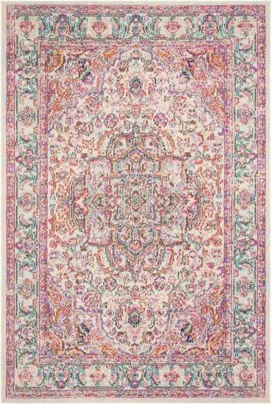 Safavieh Madison MAD259B Beige and Fuchsia