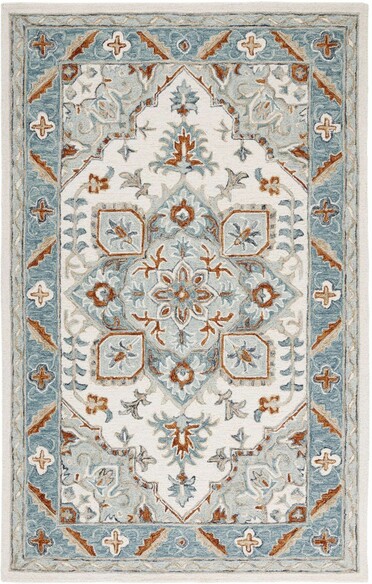 Safavieh Metro MET352M Ivory and Blue