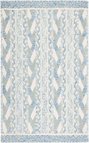 Safavieh Metro MET863M Blue and Ivory