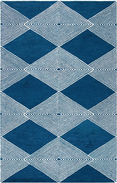 Safavieh MicroLoop MLP618N Navy and Ivory