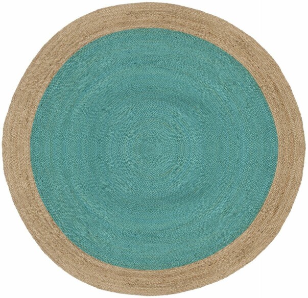 Safavieh Natural Fiber NF801E Teal and Natural