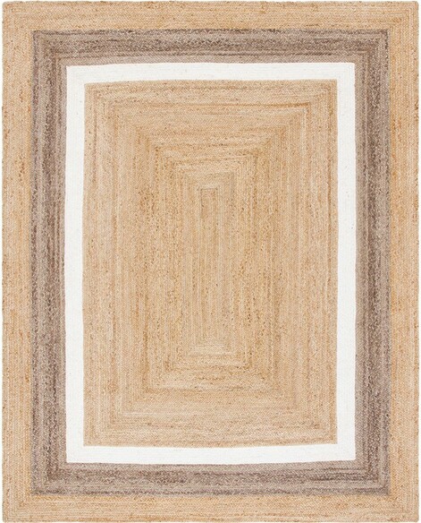 Safavieh Natural Fiber NF883B Natural and Grey and Ivory