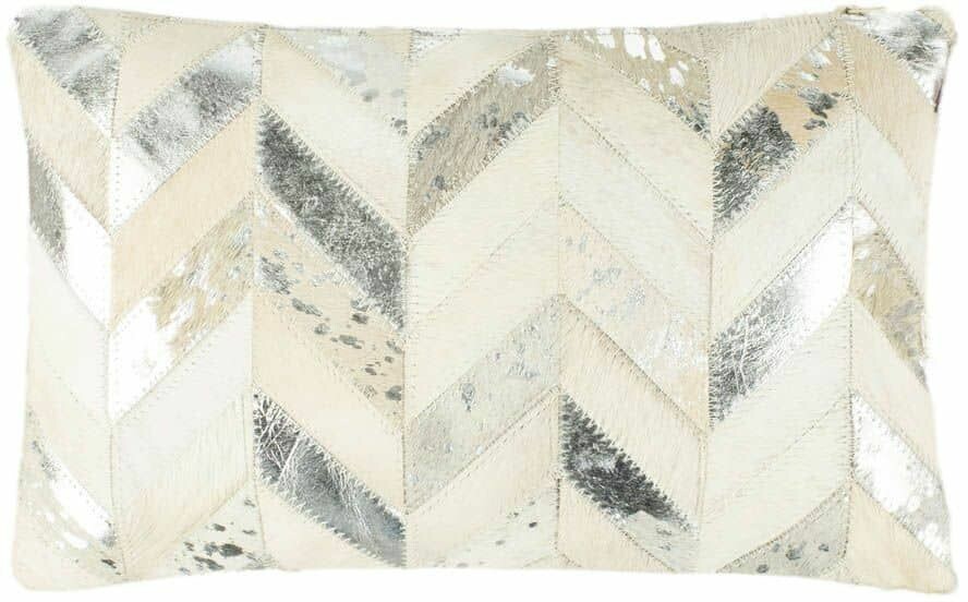 METALLIC HERRINGBONE COWHIDE P