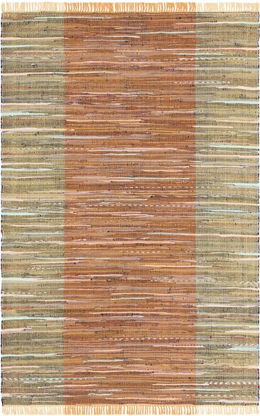 Safavieh Rag Rug RAR122P Rust and Gold