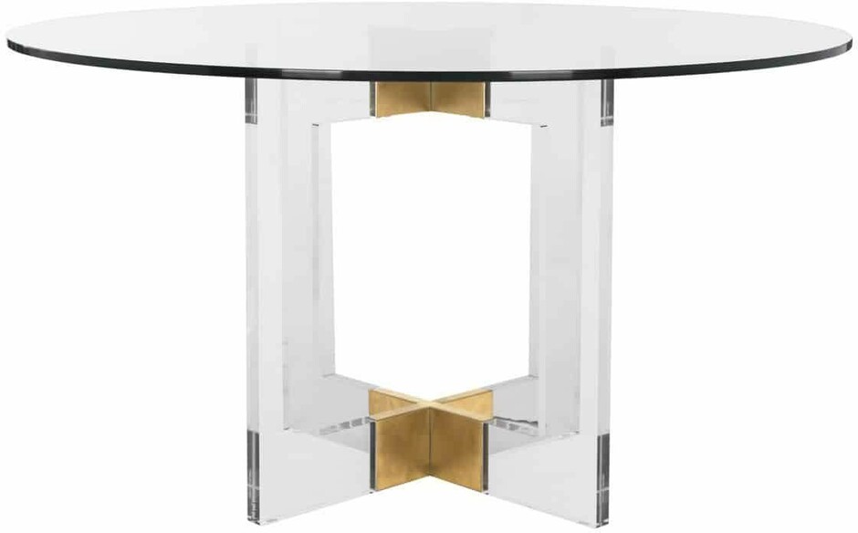 XEVERA ACRYLIC RD DINING TABLE