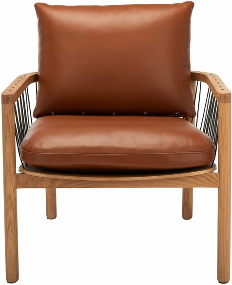 CARAMEL MIDCENTURY LEATHE CHAI