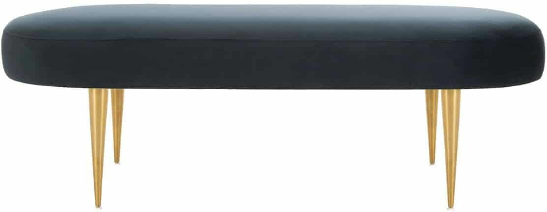 CORINNE VELVET OVAL BENCH