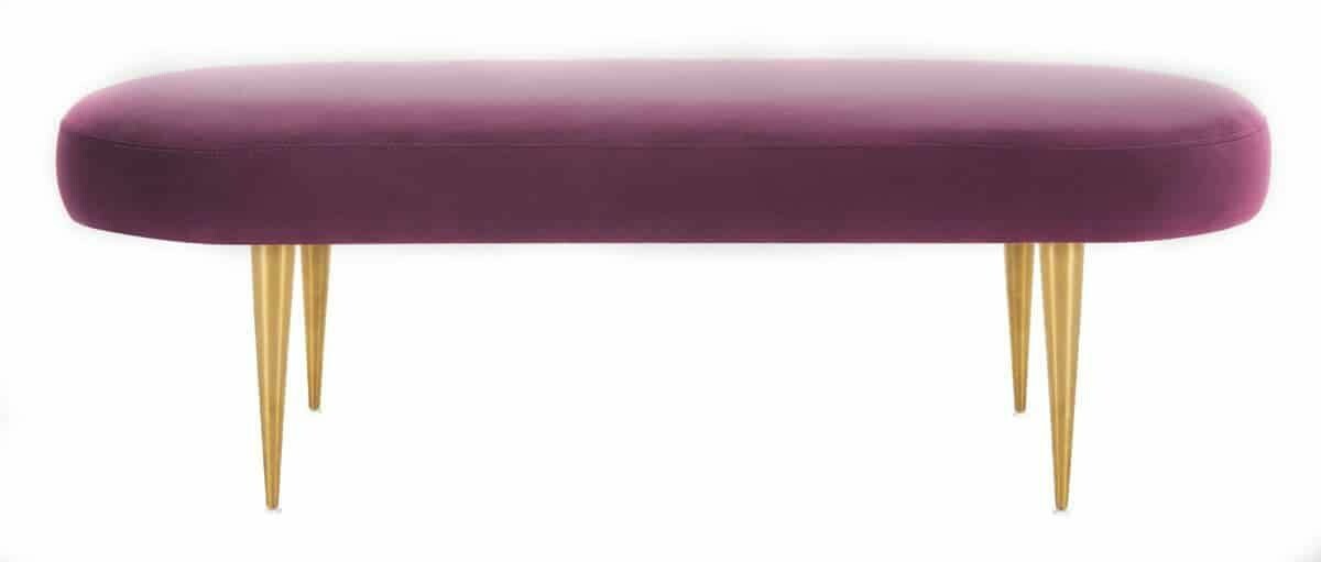 CORINNE VELVET OVAL BENCH