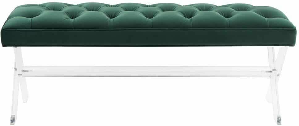 TOURMALINE TUFTED ACRYLIC BENCH