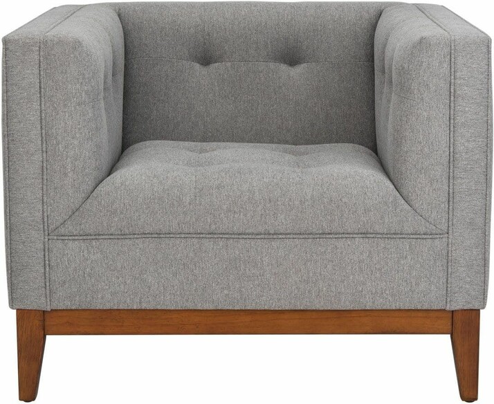 GARNET LINEN TUFTED ARM CHAIR