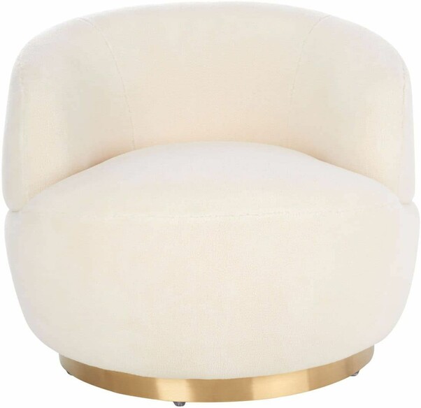 FLYNN FAUX LAMB WOOL SWIVEL CH