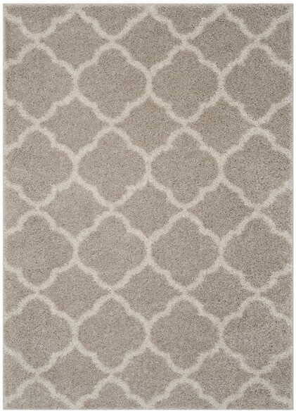 Safavieh New York Shag SG168F Light Grey and Ivory