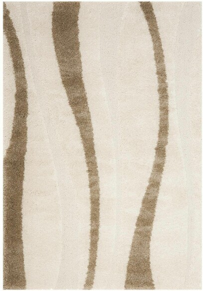 Safavieh Florida Shag SG451-1128 Cream and Dark Brown