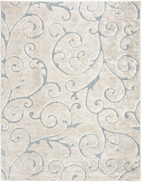 Safavieh Shag SG4551155 Cream and Dark Blue