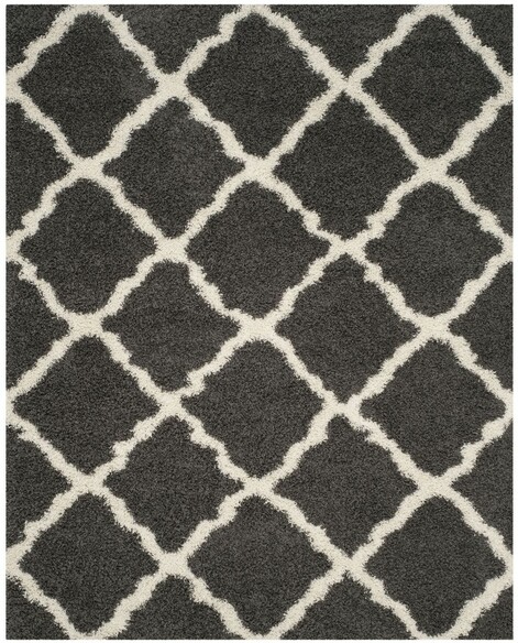 Safavieh Dallas Shag SGD257A Dark Grey and Ivory