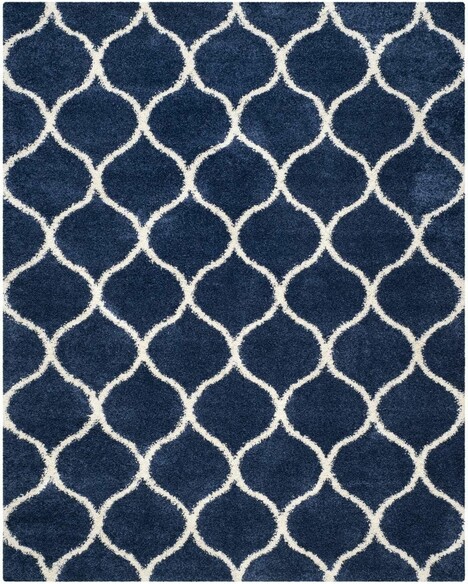 Safavieh Hudson Shag SGH280C Navy and Ivory