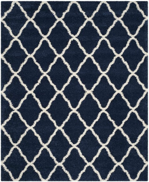 Safavieh Hudson Shag SGH283C Navy and Ivory