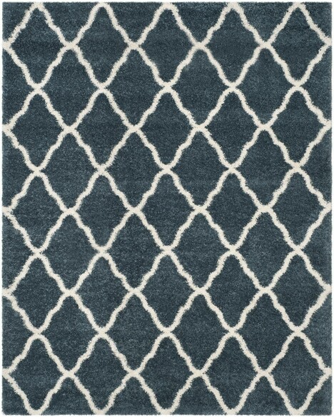 Safavieh Hudson Shag SGH283L Slate Blue and Ivory