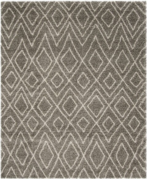 Safavieh Hudson Shag SGH332B Grey and Ivory