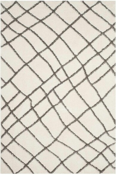 Safavieh Sparta Shag SPG512C Ivory and Grey