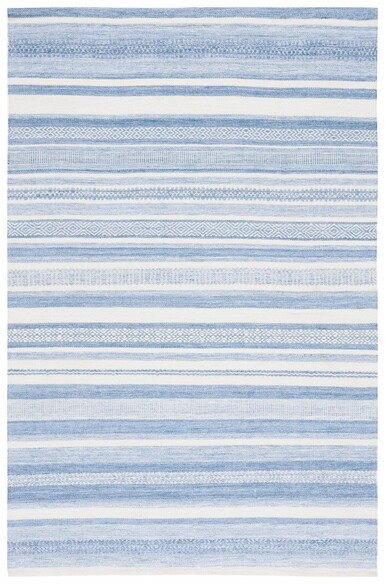 Safavieh Striped Kilim STK425M Blue and Ivory