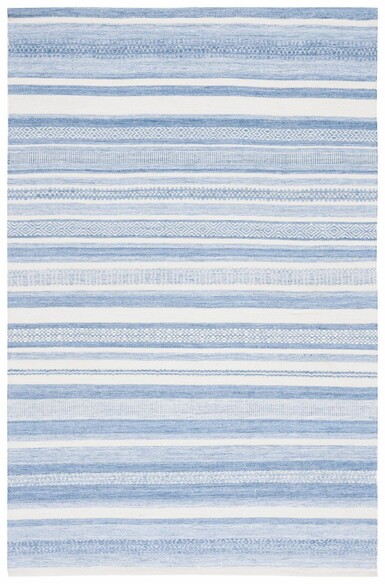 Safavieh Striped Kilim STK425M Blue and Ivory