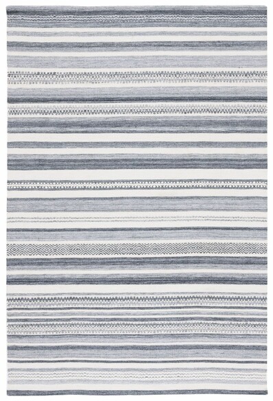 Safavieh Striped Kilim STK426H Charcoal and Ivory