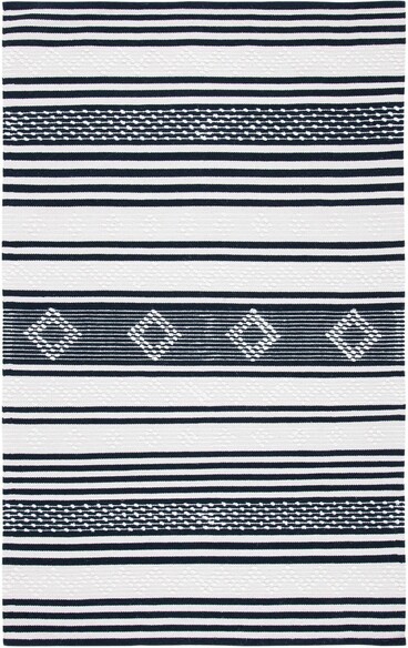 Safavieh Striped Kilim STK511Z Black and Ivory