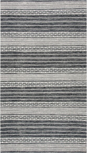 Safavieh Striped Kilim STK516Z Black and Ivory