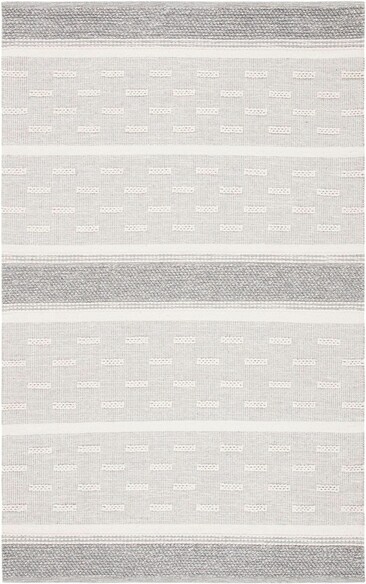 Safavieh Striped Kilim STK519A Ivory and Grey