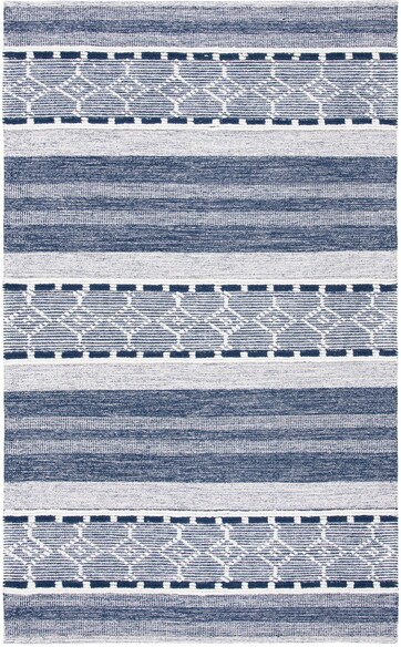 Safavieh Striped Kilim STK522N Navy and Ivory