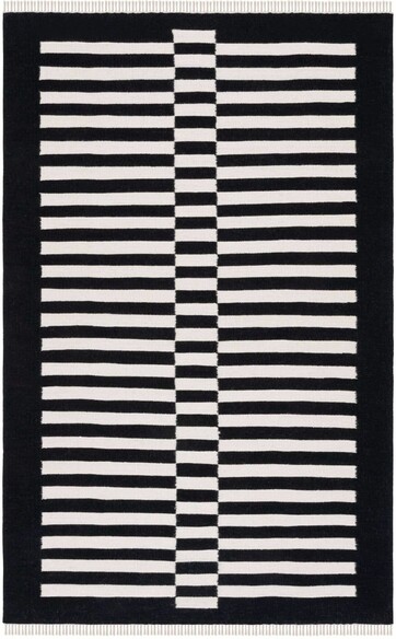 Safavieh Striped Kilim STK805Z Black and Ivory