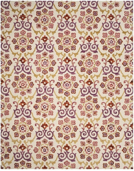 Safavieh Suzani SZN377A Ivory and Rust